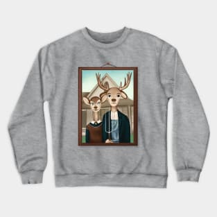 painting "Deer Gothic" Crewneck Sweatshirt